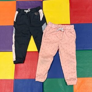 4T Body Glove Kids Pink and Black Jogger Pants